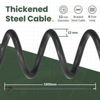 Titanker Bike Locks With Keys, Bike Lock Cable 6 Feet Coiled Secure Bike Cable Lock With Mounting Bracket, 1/2 Inch Diameter