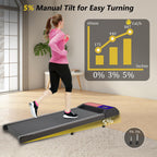 Walking Treadmill For Home & Office - 2.5Hp Under Desk Treadmill, Compact & Quiet, 265Lbs Capacity, App Control & Remote, Led Sc