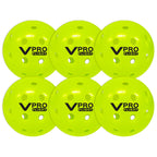 Vulcan | Vpro Flight Outdoor Pickleball | Official Ball Of The Ppa Tour & Mlp | Hi-Vis Yellow | 6 Pack