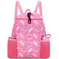 RHCPFOVR Unicorn Swim Bag for Girls - Drawstring Backpack for Kids Swim Bag for Beach Swimming Pool Lightweight Draw String Bags