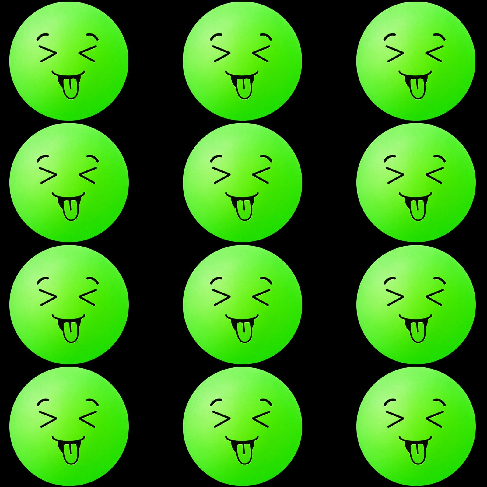 Soulchen 40mm Glow in The Dark Table Tennis Balls Bulk, Carnival Game Night, Neon Birthday Party Favors, Classroom Rewards, Good