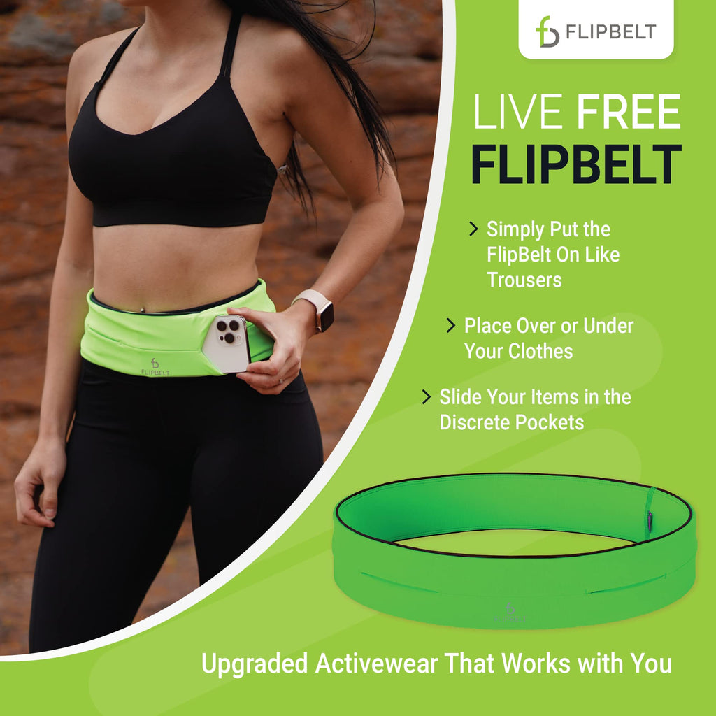Level Terrain FlipBelt Waist Pouch, Neon Green, X-Large/35-38