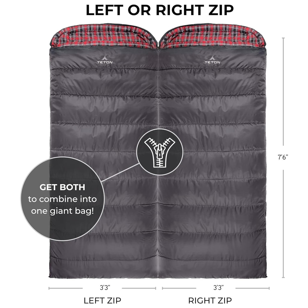 Teton Sports Celsius Xxl 0 Degree Sleeping Bag - 0?F Cold-Weather Sleeping Bag For Adults- Camping Made Easy.And Warm. Compressi