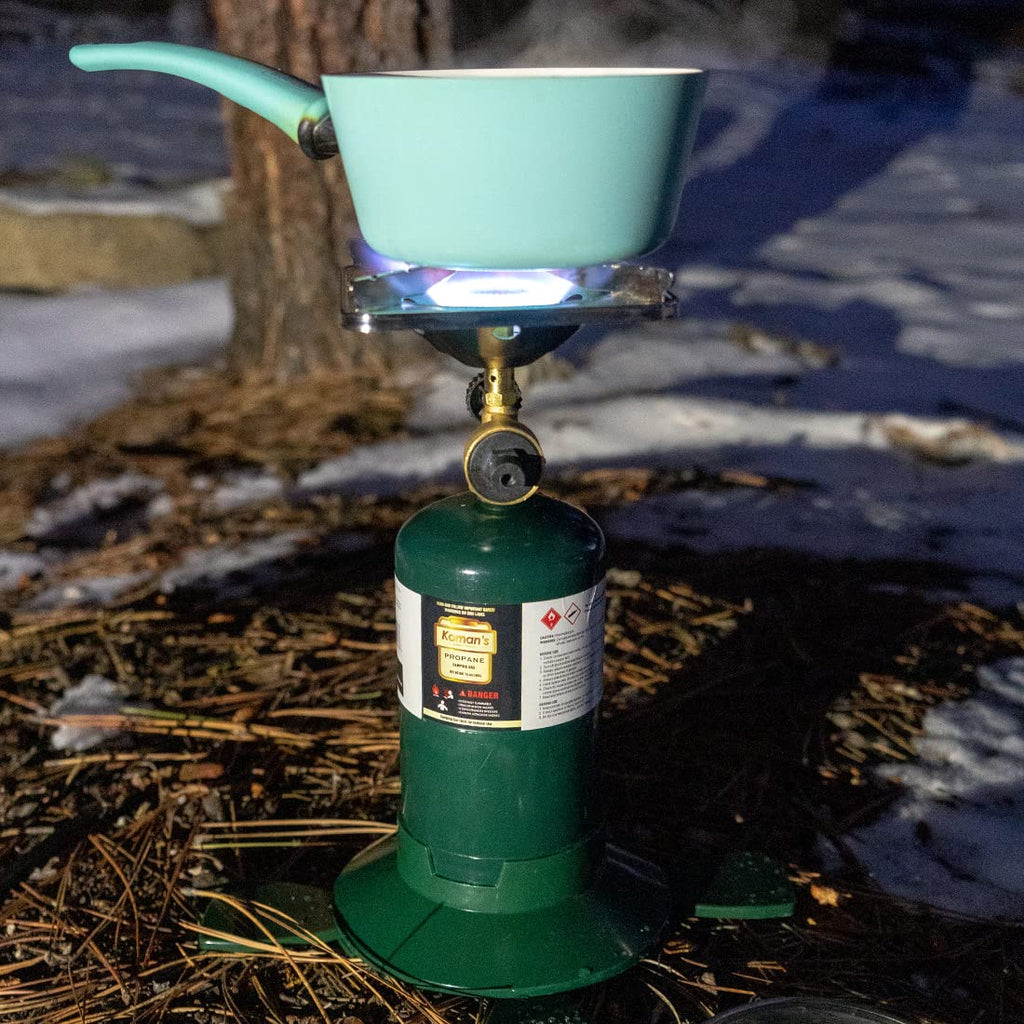 Koman Camp Gas Stove Camping Propane Stove, Portable Bottletop Backpacking Stove,10000Btu Single Propane Burner For Outdoor Cook
