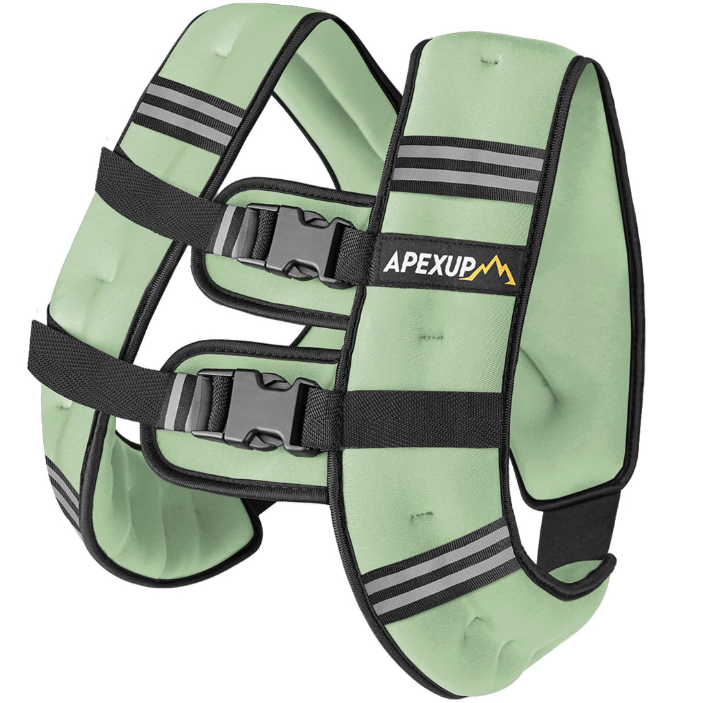 APEXUP 15lbs Weighted Vest Men Women, Weight Vest for Women Workout Equipment for Strength Training Running (Mint)