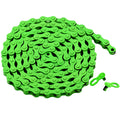 Zonkie Single-Speed Bicycle Chain 1/2 X 1/8 Inch 116 Links (Green, 1/2'' 1/8'' 116 Links)