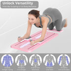 Janua Pilates Board - 2024 Pilates Reformer Set, Multi-Purpose Foldable Pilates Reformer Board For Home, 5 In 1 Pilates Sliding