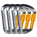 Sepeak Uiaa Ce 30Kn Locking Climbing Carabiner, Professional Heavy Duty Screwgate Clip For Outdoor Climbing, Mountaineering, Rap