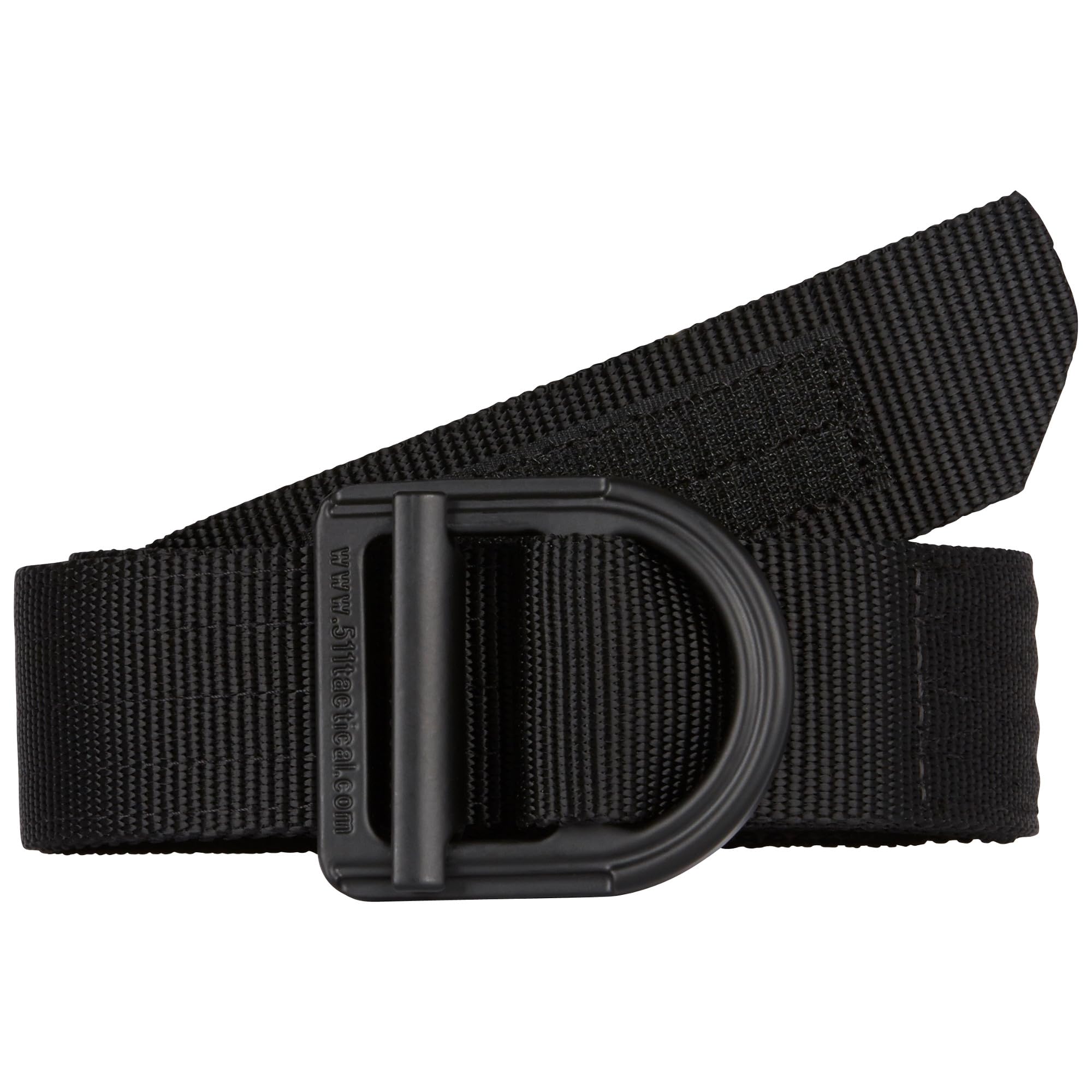 5.11 Tactical Trainer Belt, 1.5 for Men or Women, Stainless Steel Buckle, Converts to Tie Down/Harness, Nylon, Style 59409, Blac