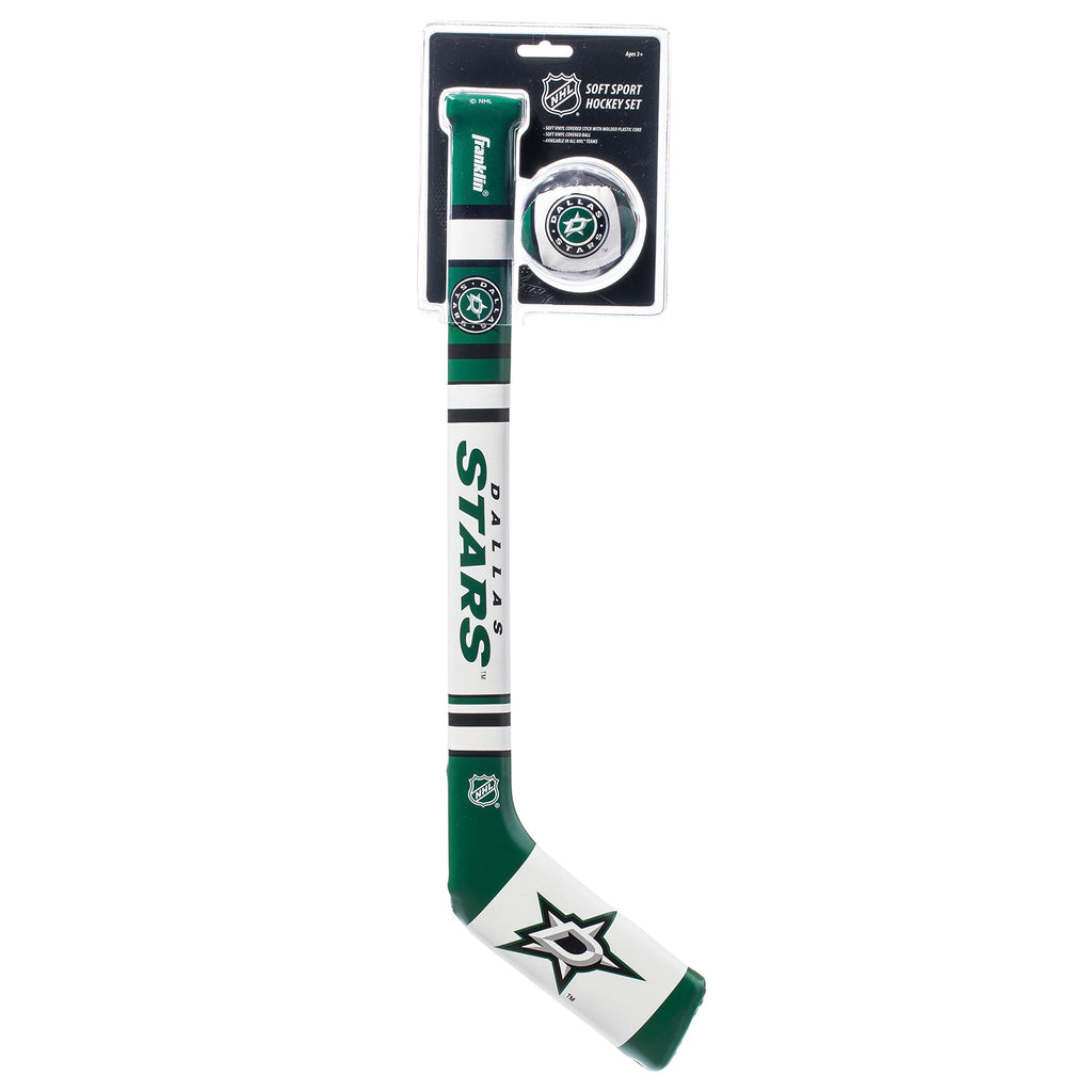 Franklin Sports Dallas Stars Nhl Mini Soft Hockey Stick Set - Nhl Team Soft Foam Mini Hockey Stick And Ball Set - Great Toy For