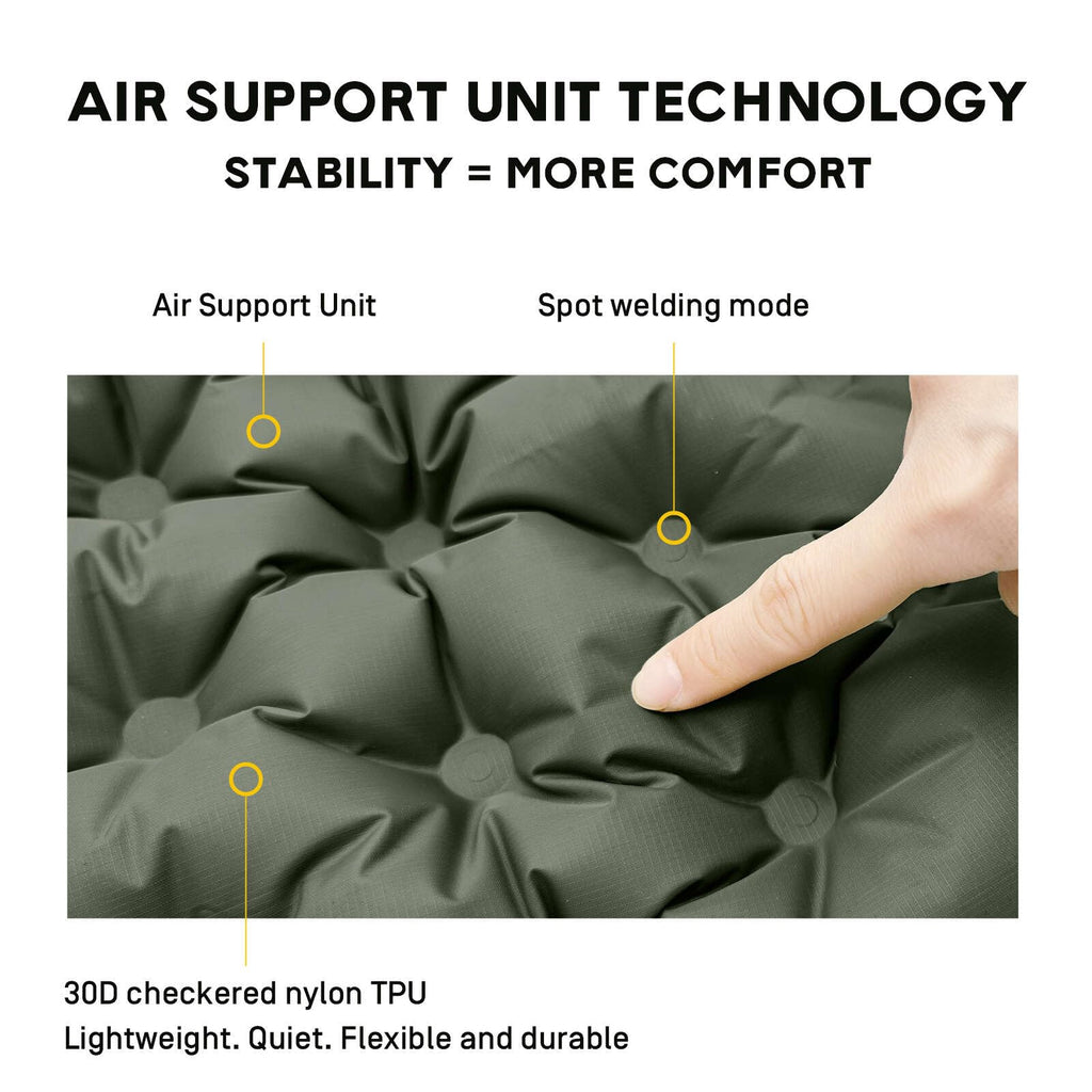 Portable Inflatable Seat Cushion, Lightweight Camping Air Sitting Pad With Storage Bag And Repair Cloths, Waterproof Air Bleache