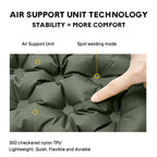 Portable Inflatable Seat Cushion, Lightweight Camping Air Sitting Pad With Storage Bag And Repair Cloths, Waterproof Air Bleache