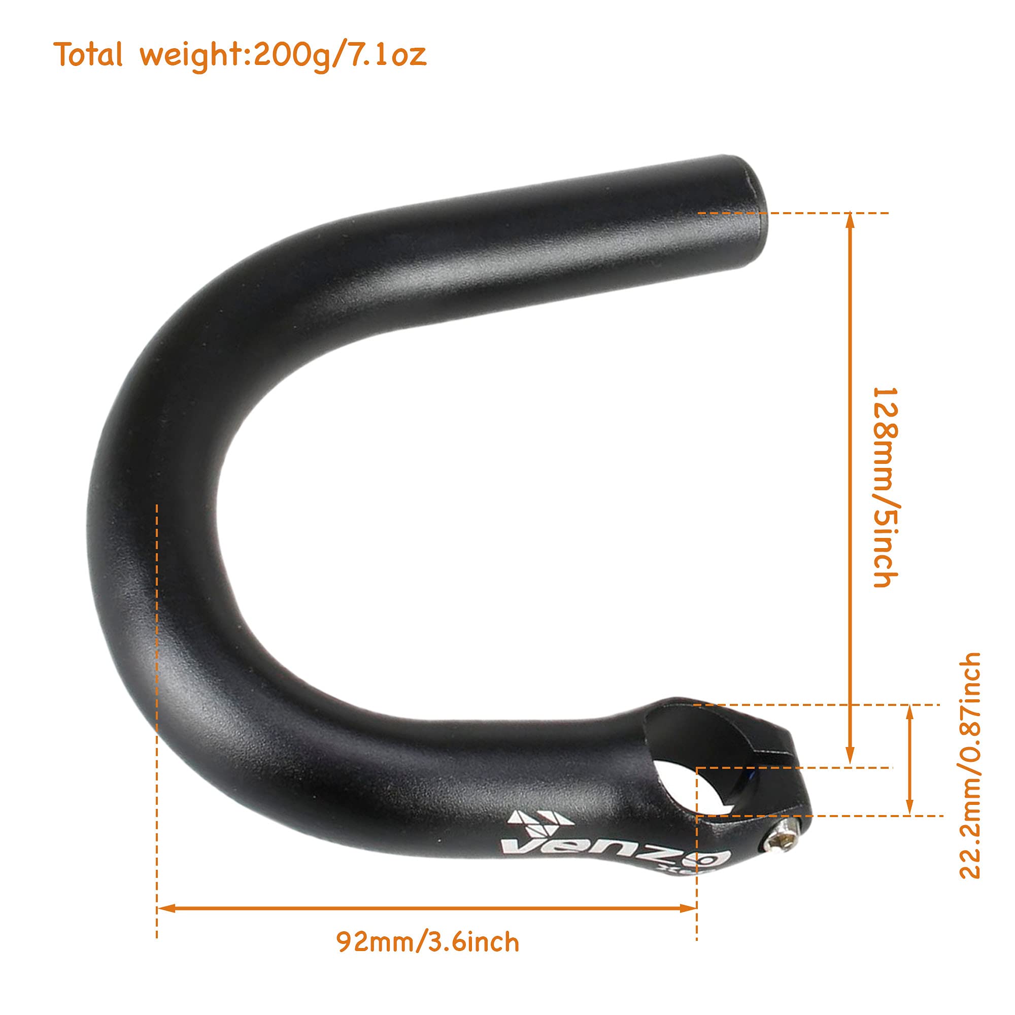Venzo Road Bicycle Bike Adapter Handlebar Flat Bar To Drop Bar Ends - Mountain Bike To Road Bike Type