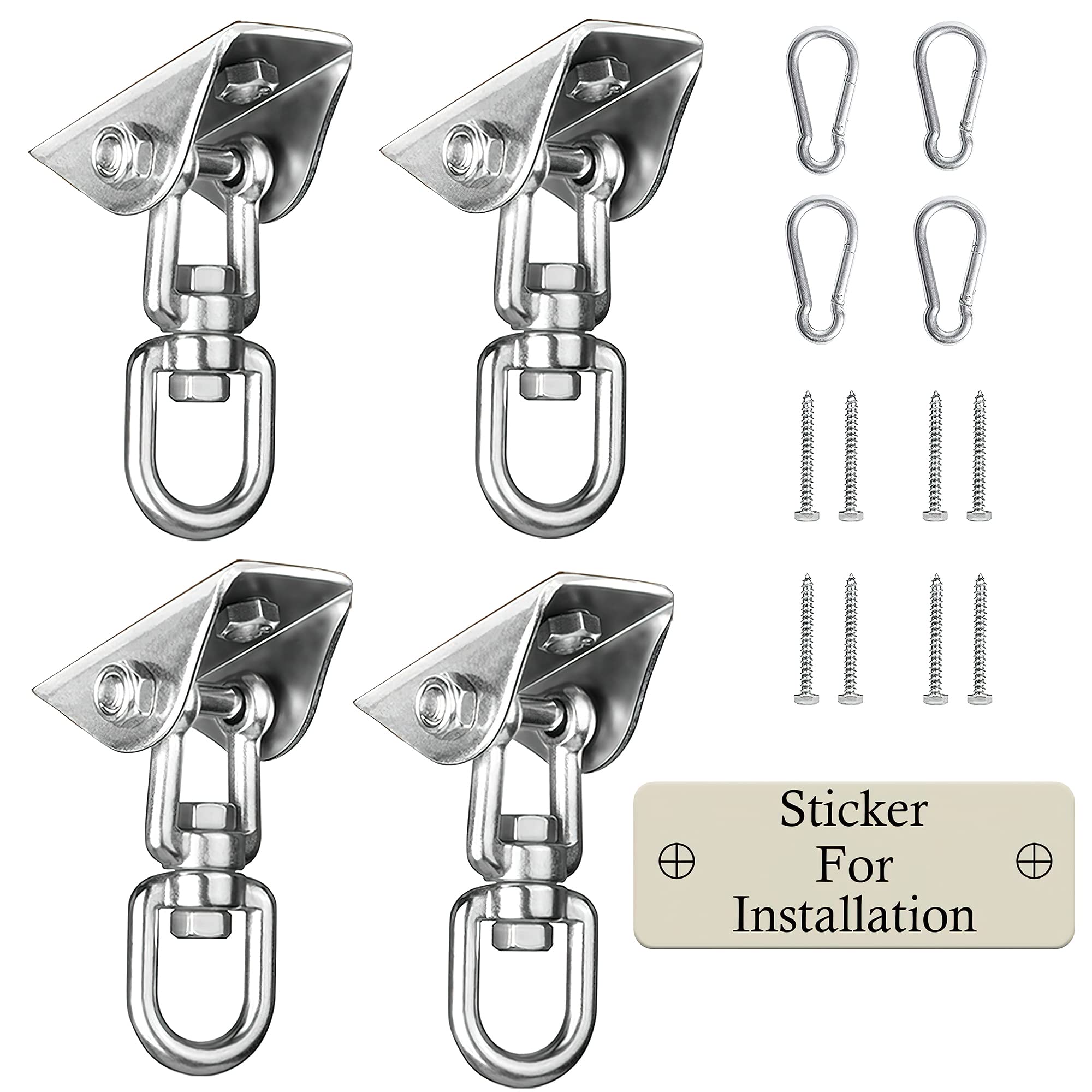 Aisto Heavy Duty Swing Hangers For Wooden Sets 2000 Lb Capacity Hammock Hanger 360 Swivel Stainless Steel Swing Hardware Accesso