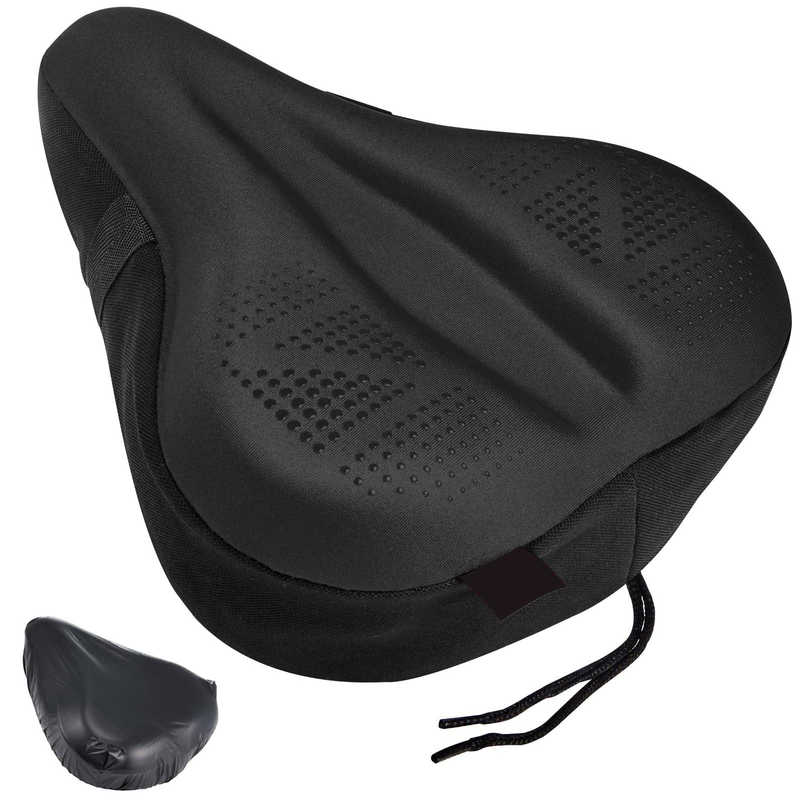 Zacro Bike Seat Cushion - Padded Gel Bike Seat Cover For Men & Women Comfort, Extra Soft Bicycle Saddle Fit With Peloton, Spin S
