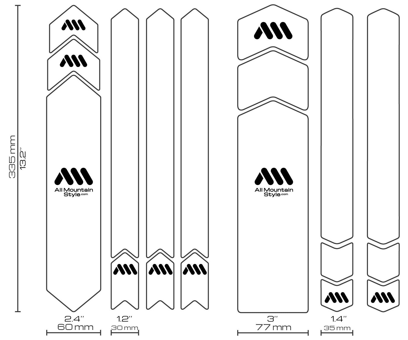 All Mountain Style Honeycomb High Impact Frame Guard Total - Protects Your Bike From Scratches And Dings, Clearcamo