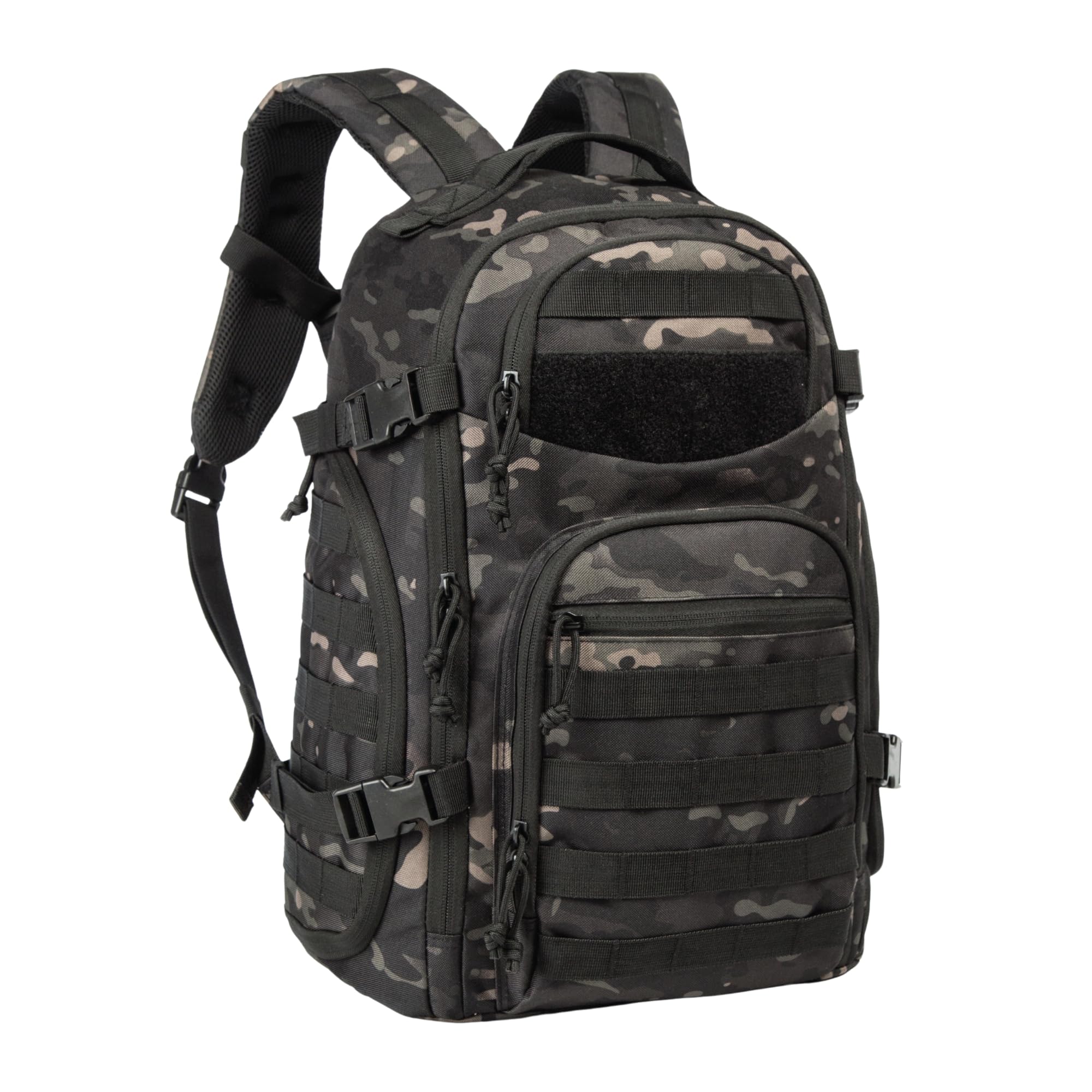 Military Tactical Backpack for Men, 35L Tactical Laptop Backpack, Tactical Bag Bug Out Bag, Army 3 Days Assault Pack - Black&Cam
