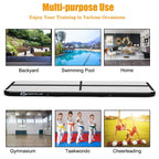 Goplus Inflatable Air Gymnastic Mat, 10Ft/13Ft/15Ft/16.4Ft With Electric Pump, Portable Air Floor Track For Practice Gymnastics