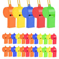 Wsyub Plastic Whistles, 24Pcs Sports Whistle Bulk With Lanyard, Loud Crisp Sound Whistle For Coaches Referees, Colorful Whistlet