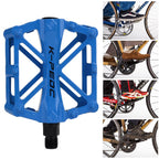 Boruizhen Aluminium Cnc Bike Platform Pedals Lightweight Road Cycling Bicycle Pedals For Mtb Bmx (Blue)