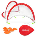 Gosports Portable Pop-Up Soccer Goals For Backyard - Kids & Adults - Set Of Two Nets With Agility Training Cones And Carrying Ca