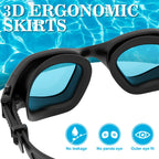 Win.Max Polarized Swimming Goggles Swim Goggles Anti Fog Anti Uv No Leakage Clear Vision For Men Women Adults Teenagers (All Bla