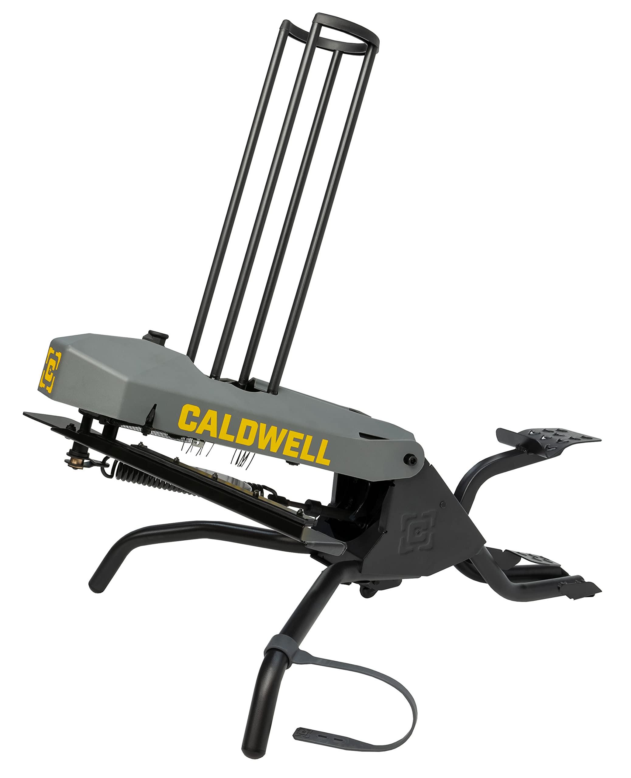 Caldwell Claymore Target Thrower 50 Clay Capacity, 55 Yd Throw with Foot Pedal for Single Person Use - No Electricity Needed