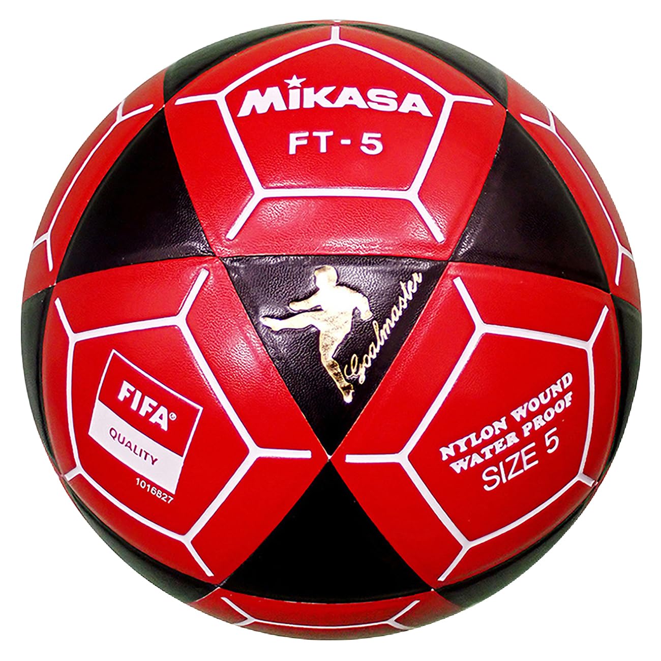 Mikasa Ft5 Goal Master Soccer Ball, Black/Red, Size 5