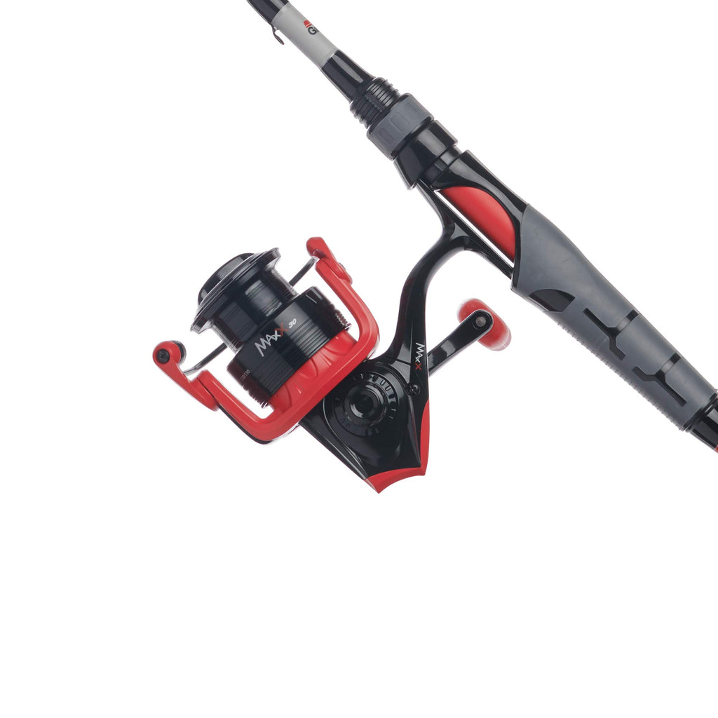 Abu Garcia 7 Max X Fishing Rod And Reel Spinning Combo, 3 +1 Ball Bearings With Lightweight Graphite Body & Rotor, Rocket Line M