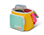 Igloo 90s Retro Collection Square Lunch Box Cooler with Front Pocket and Adjustable Strap,Yellow/Mint