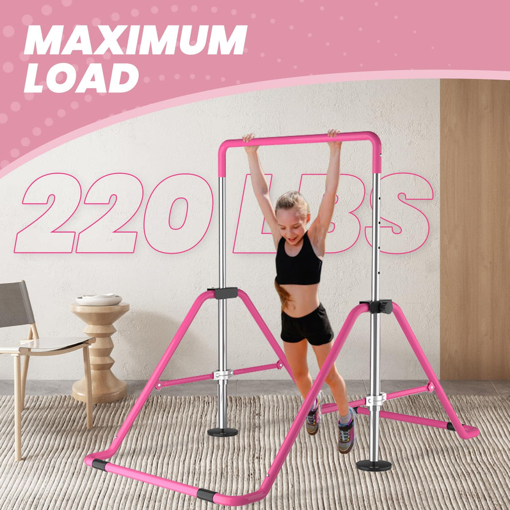 Dobests Foldable Gymnastics Bars For Home Gymnastic Equipment For Kids Adjustable Junior Training Bars For 3-7 Years Old Childre