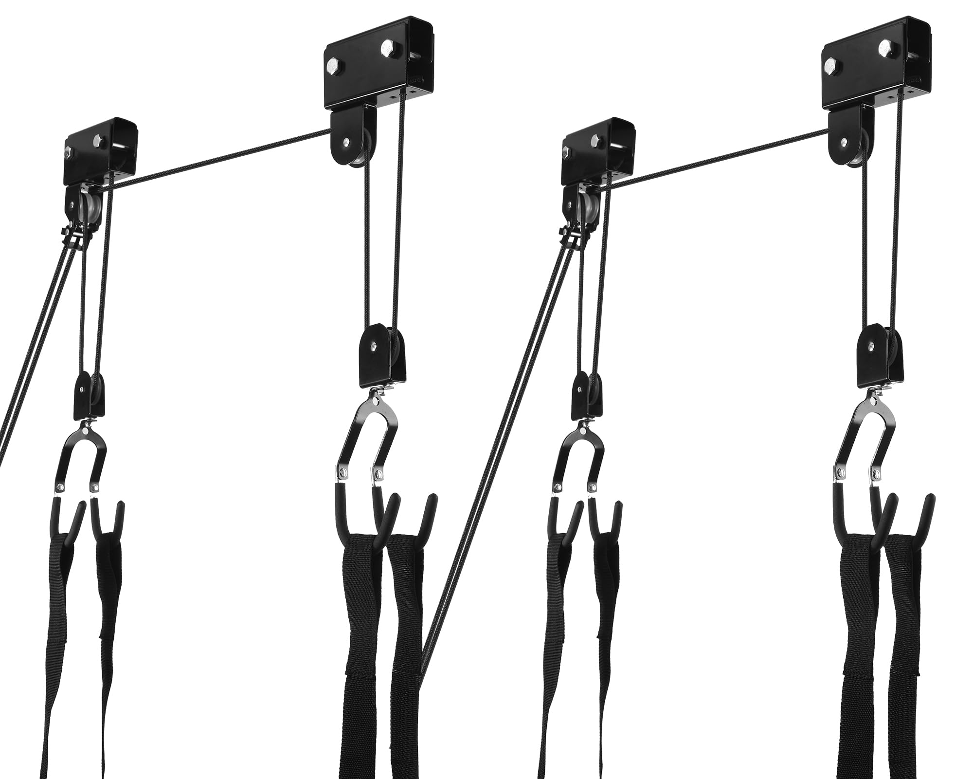 Therwen 2 Pack Kayak Hoist Lift Systems with 165 lb for Kayaks Canoes Surfboards Bikes Ladders Garage Storage Canoe Lift Pulley 