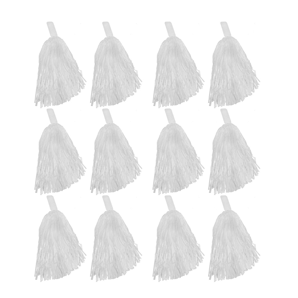 Windy City Novelties Cheerleader Pom Poms - 12 Pack (White)