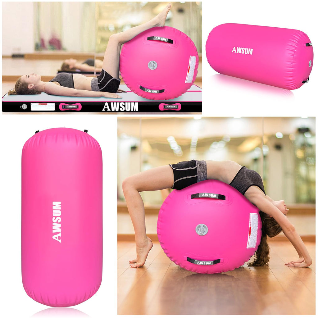 Awsum 10Ft Gymnastics Air Mat With Air Roller For Gym Inflatable Gymnastics Equipment With Electric Pump