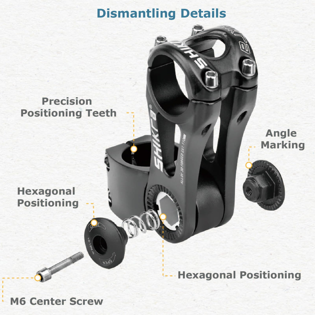 Yapjeb Bike Stem 31.8 90Mm 85 Degree Adjustable Bike Stem Mountain Bike Stem Short Handlebar Stem Riser For Bicycle, Road Bike,