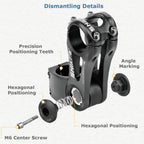 Yapjeb Bike Stem 31.8 145Mm 85 Degree Adjustable Bike Stem Mountain Bike Stem Short Handlebar Stem Riser For Bicycle, Road Bike,