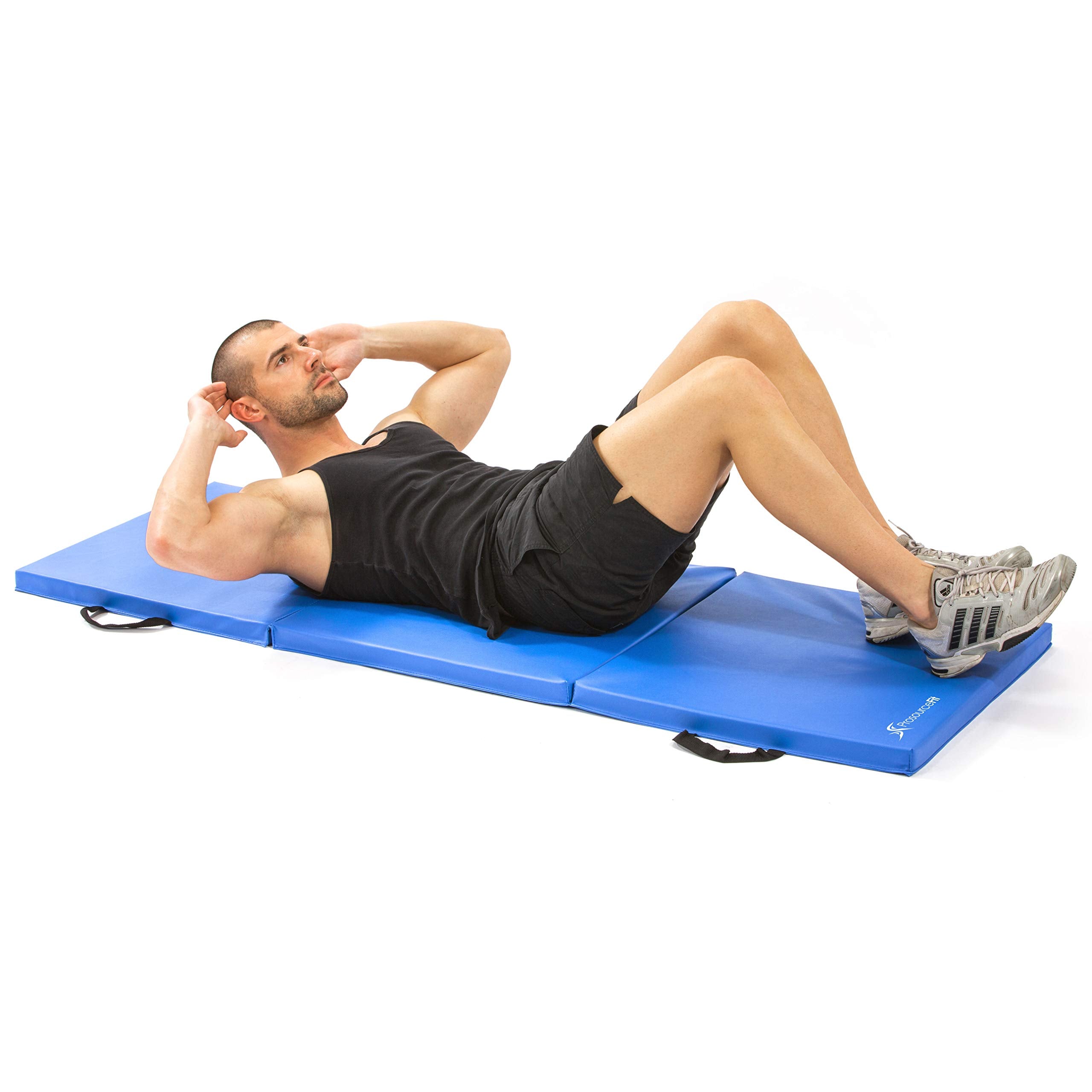Prosourcefit Tri-Fold Folding Exercise Mat - Blue, Ps-1952-Tfm-Blue