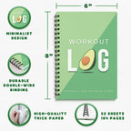 Workout Planner For Daily Fitness Tracking & Goals Setting (A5 Size, 6A X 8A, Avo Green), Men & Women Personal Home & Gym Traini