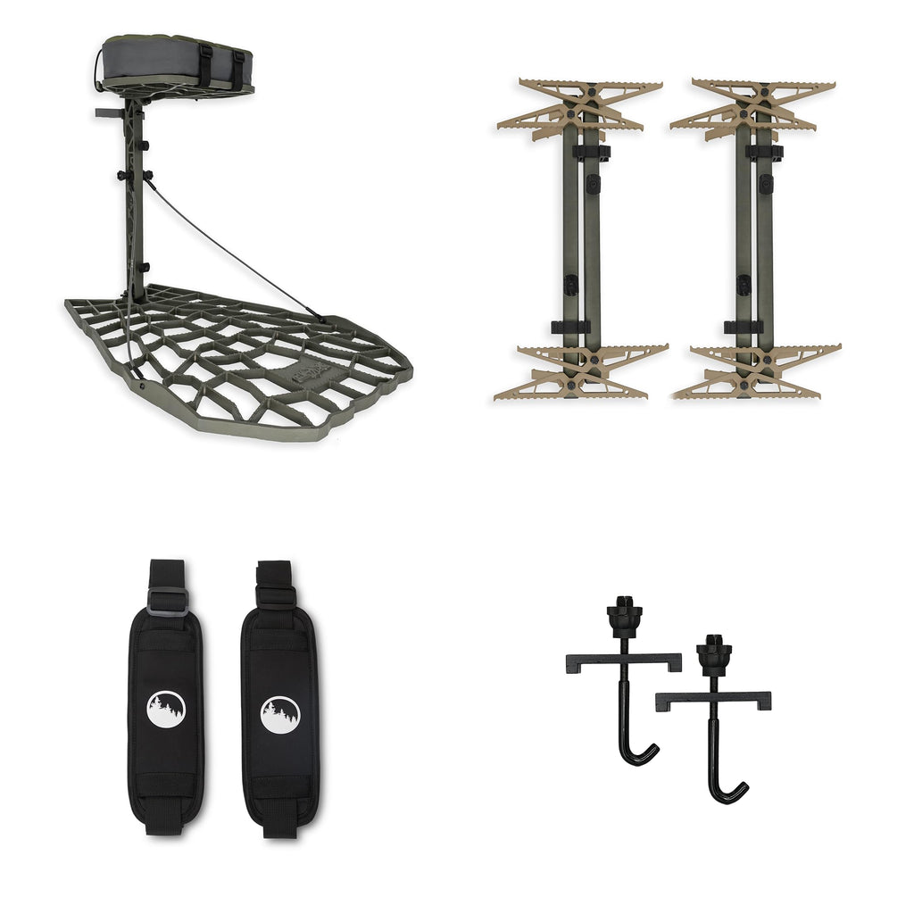 Xop Air Raid Evolution - Cast Aluminum Hang On Tree Stand For Hunting - Deluxe Deer Stand, Platform Dimensions - 21.5 X 31 (Air