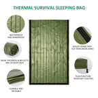 Zmoon Emergency Sleeping Bag 2 Pack Lightweight Survival Sleeping Bags Thermal Bivy Sack Portable Emergency Blanket For Camping,