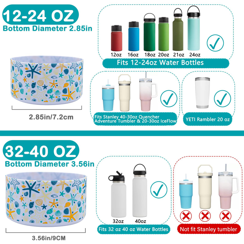 Heyskay Protective Flask Silicone Boot Cover Base 32Oz 40Oz For Hydro Flask Water Bottle Accessories Yeti,Takeya,Mira, Iron Flas