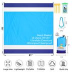 Bydoll Beach Blanket Waterproof Sandproof Oversized 78''81''1-5 Adults Lightweight Beach Blanket Large Picnic Mat Beach Blanket
