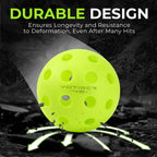 Yotiger Pickleball Balls, 36 Pack 40 Holes Outdoor Pickleball Balls Green Color, High Visibility And Bounce, Stylish And Durable