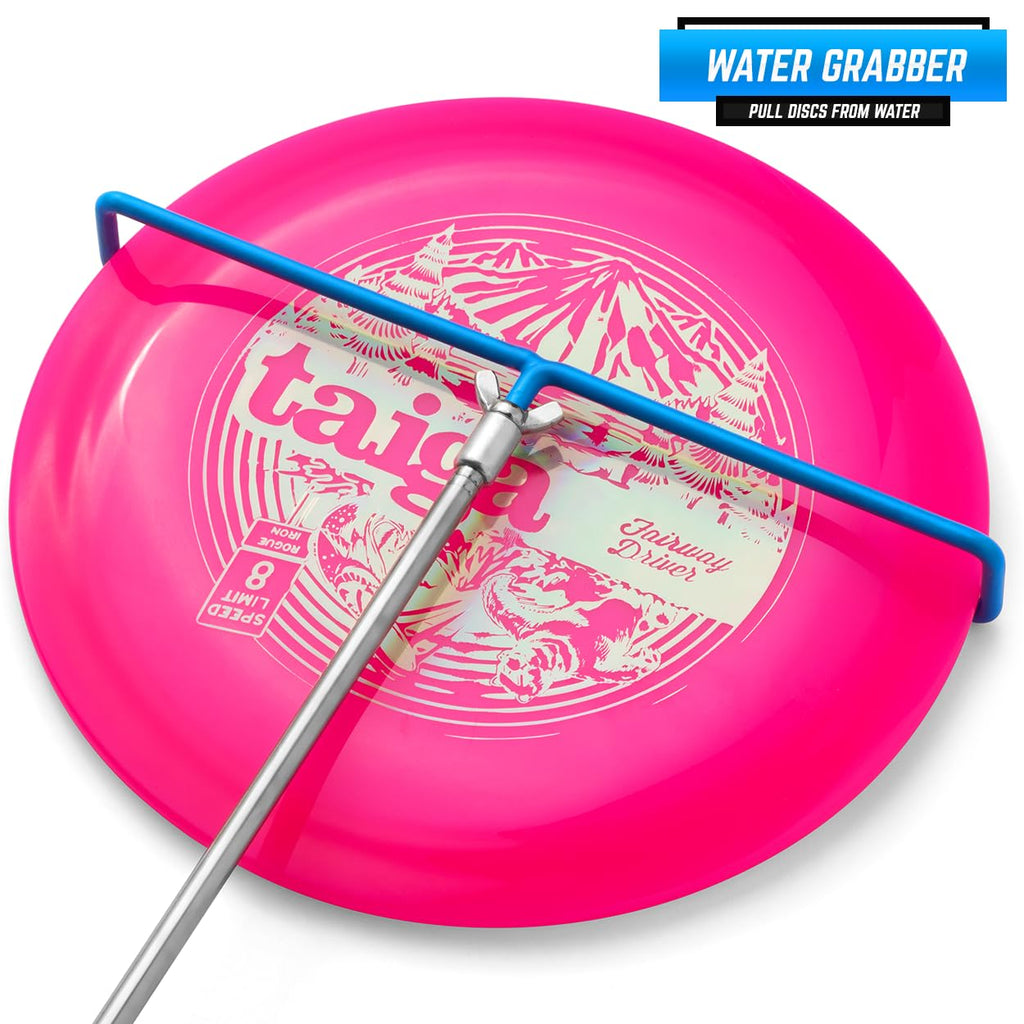 Rogue Iron Sports Disc Golf Retriever Pole Telescoping Disc Golf Accessories Grabber 16 Inches To 16Ft