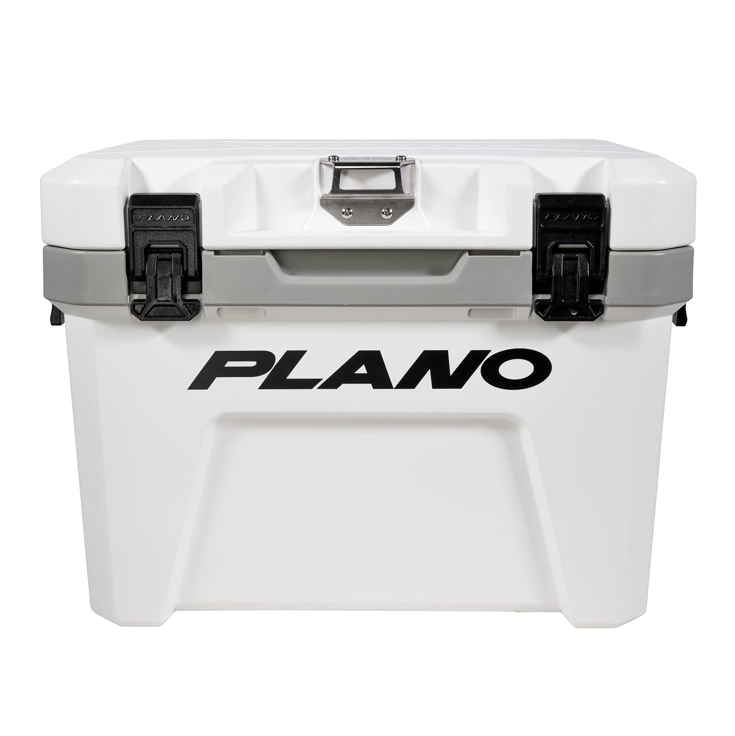 Plano Frost 21-Quart Hard Cooler, Includes Dry Basket, Small, White And Black, Durable, Insulated Ice Chest For Camping, Fishing