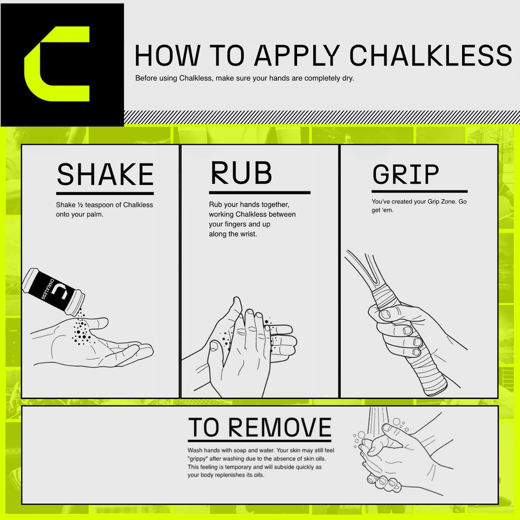 Chalkless Grip Enhancer, Less Mess Non Toxic Replacement for Liquid Chalk, Grip Solution for Weightlifting, Gaming, Tennis, Golf