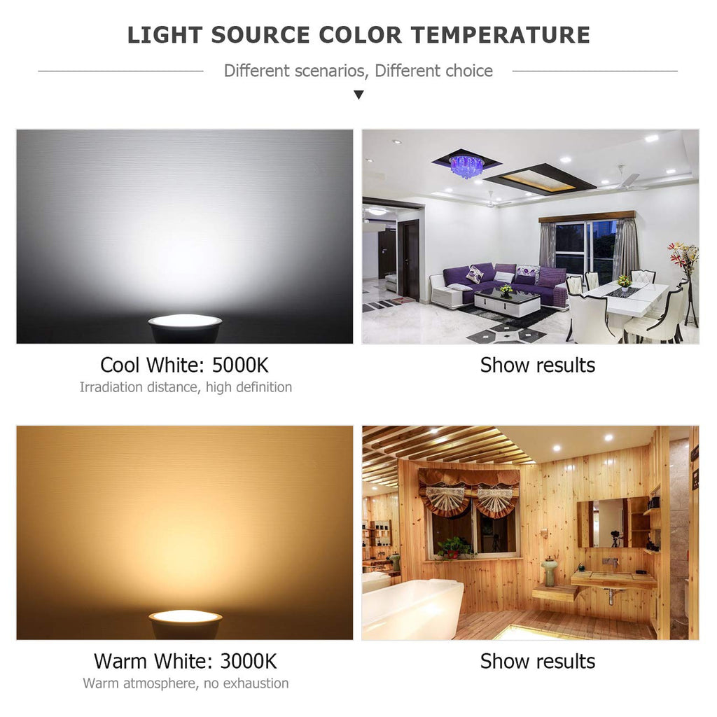 Hansang Gu10 Led Bulbs Lighting,Led 55 Watt Replacement 50W Halogen, 85-265Vac, 550 Lumens, 5000K (Daylight), 120A,Frosted Mr16