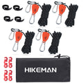 Hikeman Camping Rope With Ratchet Pulley,Quick Setup Outdoor Guy Lines Adjustable Tent Tie Downs Rope Hanger For Canopy,Kayak An