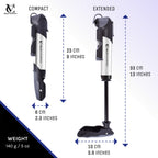 Velochampion Alloy 9 Mini Bicycle Pump With Gauge 120 Psi - Portable Bike Pump Includes Mount Kit, 6 Glueless Patches And Inflat