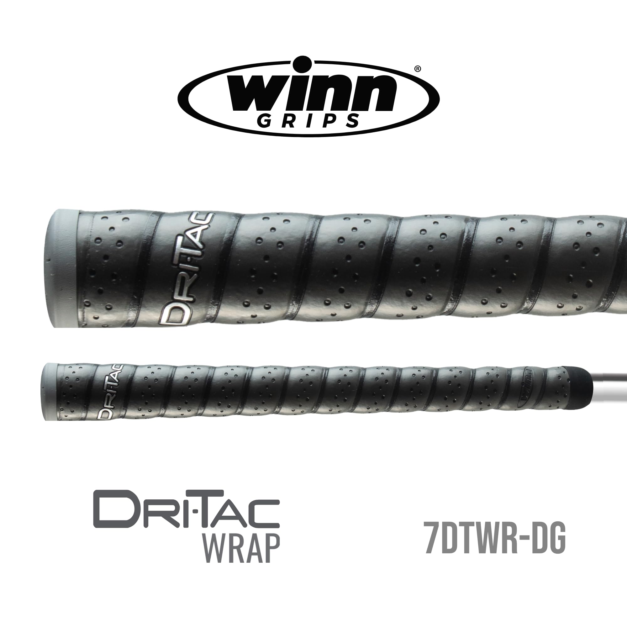 Winn Dri-Tac Wrap Oversize (+1/8-Inch) Golf Grip - Classic Wrap-Style Design With Pronounced Contours For Ultimate Comfort - Win